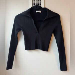 Babaton Sculpt Knit Polo Longsleeve